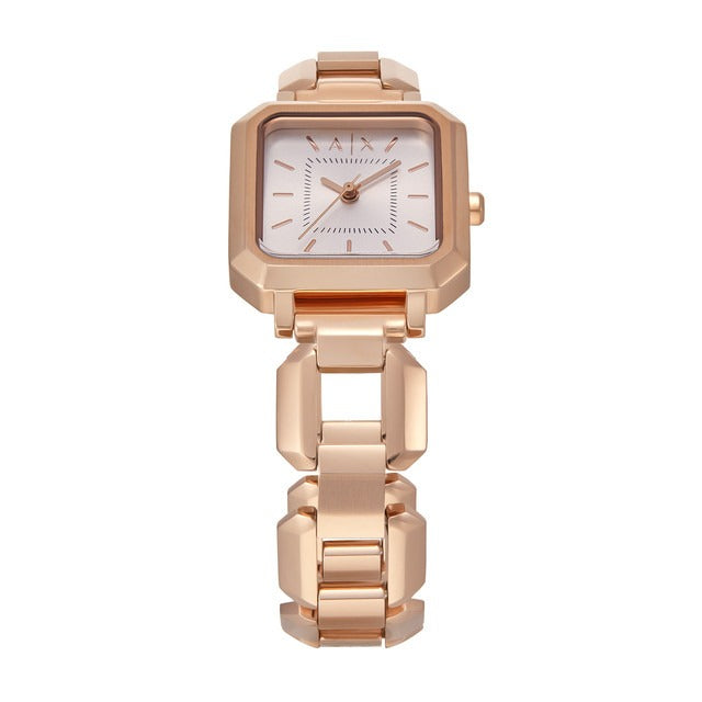 Armani Exchange Women's Rose Gold Square Watch