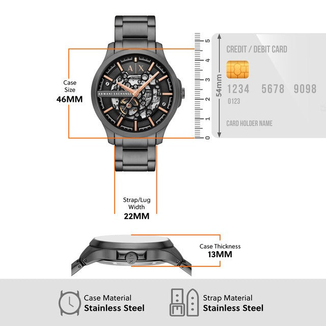 Armani Exchange Skeleton Watch